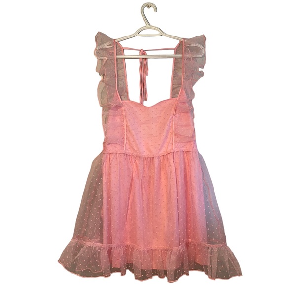 Sugar Thrillz Can't Help Falling Pinafore Dress Pink - Picture 4 of 9